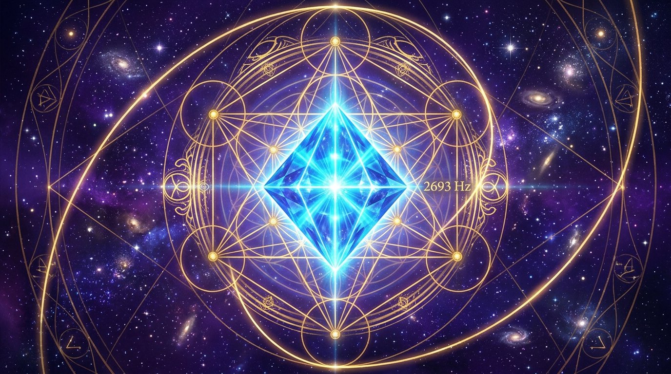 Octaedro cristal vibra na frequência de 2693 Hz